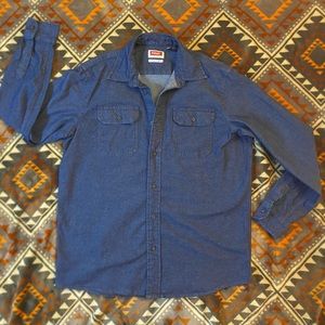 Wrangler button up Jean shirt
